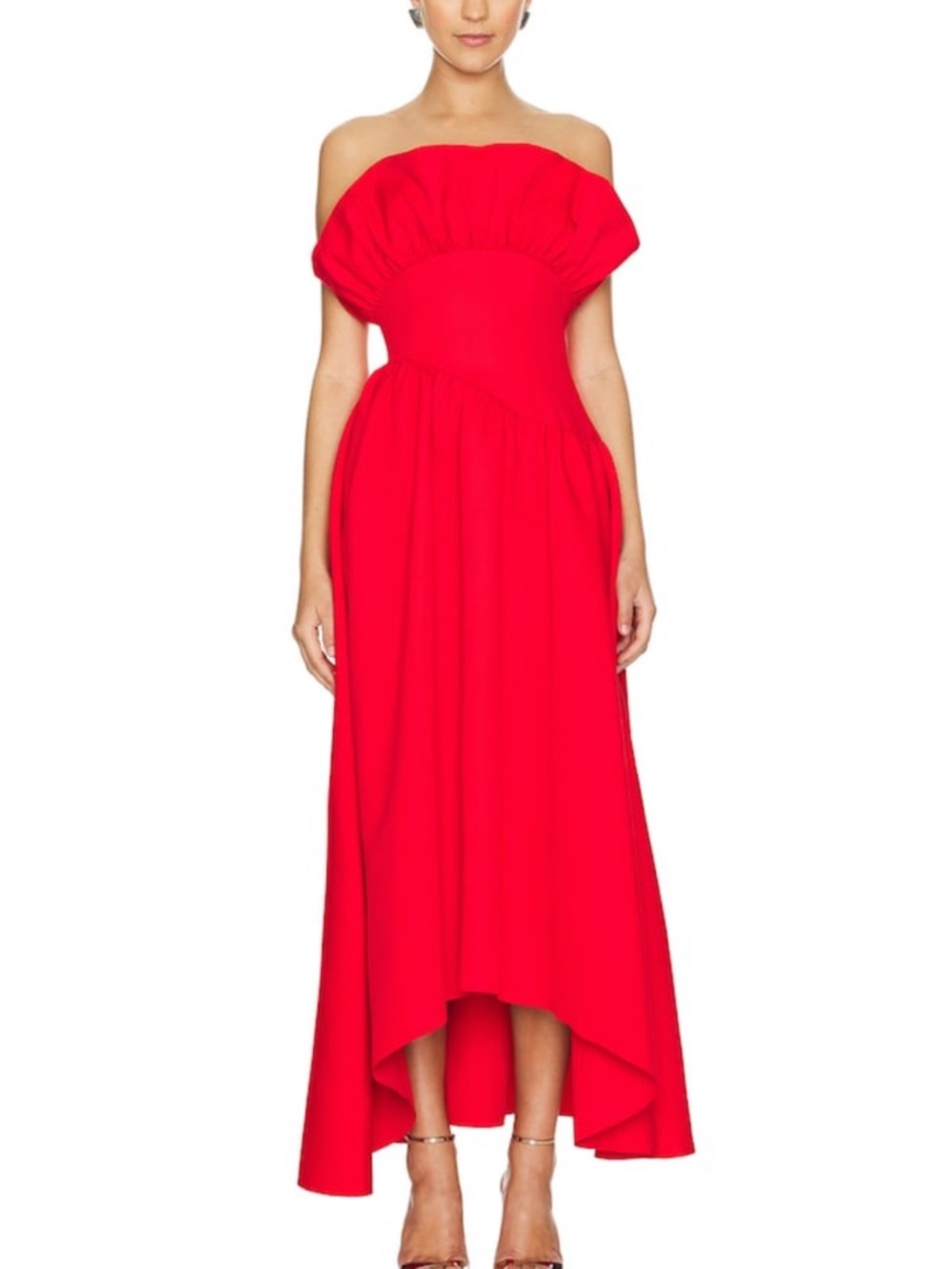 REVOLVE ELLIATT Laurel Dress Red XS | High-Low Hem Elegant Wedding Guest Dress